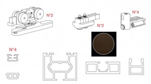 TERNO Universal Eclettica szett rögzített ajtókhoz 3000x1500mm sötétbarna