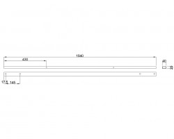 MILADESIGN csatorna Linear LN1604 ezüst