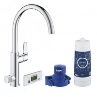 GROHE 30385000 karos csaptelep BauCurve Duo Blue Pure indítókészlet, króm