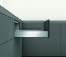 K-BLUM Legrabox M 500 mm/40 kg,szürke,csavar+evöeszköztartó Classico Kristall 80