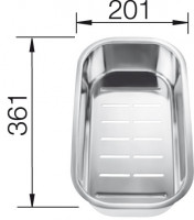 BLANCO 224787 Tartozék tál univerzális Axis II 45 S-IF, Classic 45 S-IF