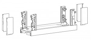 HETTICH 9257139 AvanTech You tartók egyéni anyagokhoz 187/550 ezüst B