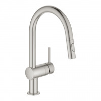 GROHE 30438DC0 Csaptelep VENTO C-csapcső  kettős kihúzható zuhanyzó supersteel