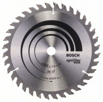 BOSCH 2608640818 Pilový kotouč Optiline Wood 184 x 16 x 2,6 mm, 36