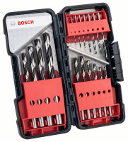 BOSCH 2608577350 Sada vrtáků do kovu HSS PointTeQ, ToughBox 1–10 mm, 18 kusů