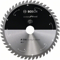 BOSCH 2608837723 Pilový kotouč Standard for Wood pro AKU pily 216×1,7×30mm, 48