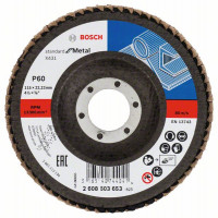 BOSCH 2608603653 Lamelový brusný kotouč X431, Standard for Metal 115 mm, P60