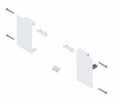 BLUM ZI4.0MS1 elülső rögzítés Belülről MERIVOBOX M, fehér, SW-M