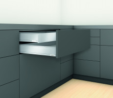 K-BLUM Legrabox M 400mm/40 kg, Tip-on, karbon fekete CS-M, belső