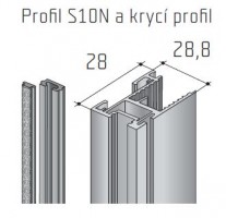 S-profil S10N ezüst elox 2,7m