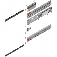 BLUM Revego Uno 801P500E.R2 vezetősín zsebhez, 500 mm, jobb