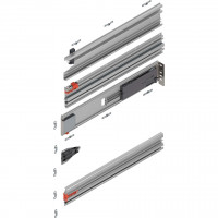 BLUM Revego Duo 802P675D.R2 vezetősín zsebhez, 675 mm, jobb