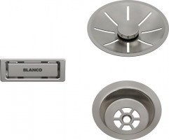 BLANCO 207406 Lefolyókészlet túlfolyóval egy mosogatóhoz Satin Platinum