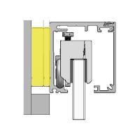 TWIN SZERELÉS AZ AJTÓKERET ELÉ (ALÁTÉT PVC 3x55x1000mm)