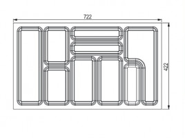 StrongIn Evőeszköztartó 722x422 mm StrongMax 18 fehér