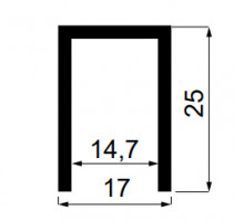 SEVROLL 214-820 U profile acél 6m ezüst