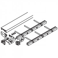 HAWA 25480 Folding Concepta 25 alsó profil 2000mm fekete