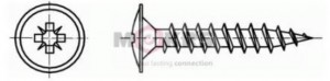 StrongFix PZ Csavar  4x40 lencsefejű perem cink fehér Cr3+ PZ2