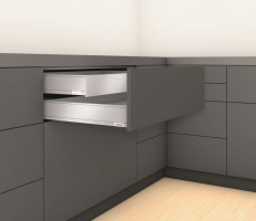 K-BLUM Legrabox M 600 mm/40 kg, Tip-on, szürke OG-M, belső