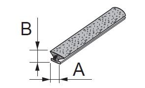 SEVROLL 20224 támfalas kefe becsúsztatható 14x4mm, 50m szürke