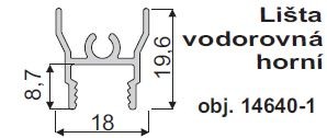 IC-felső vezető profil 10mm 2m pezsgő