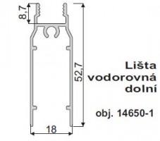 IC-alsó takaró profil 10mm 2m ezüst