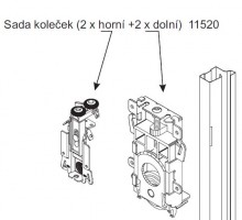 IC-görgő szett Standard/Classic 1 ajtószárny