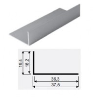 SEVROLL 02455 szögletvas 18x36mm 3m ezüst