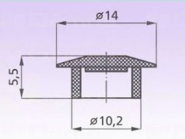 Takarósapka szerelő nyílásra átmérő 10mm fehér