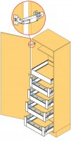 K-BLUM SpaceTower Legrabox C Pure, fehér SW-M, KB-450 mm