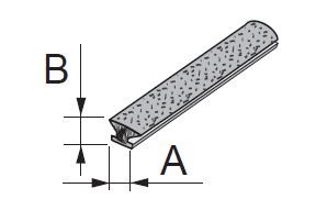 S-porfogó kefe magas 6,7x12mm szürke