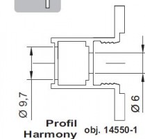 IC-fogantyú profil Harmony 10mm 2,7m pezsgő