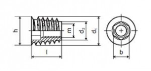 Peremes anyacsavar M8x25mm cink