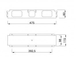 MILADESIGN összek.elem G7 ST957/12 antracit