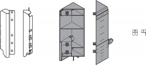 BLUM ZSF.345E.D1 Space Corner Antaro D szilárd fehér