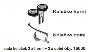 IC-görgő szett szimmetrikus 1 ajtószárny