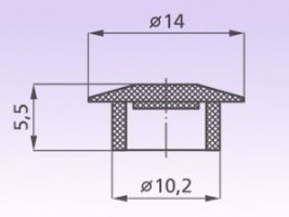 Takarósapka szerelő nyílásra átmérő 10mm szürke